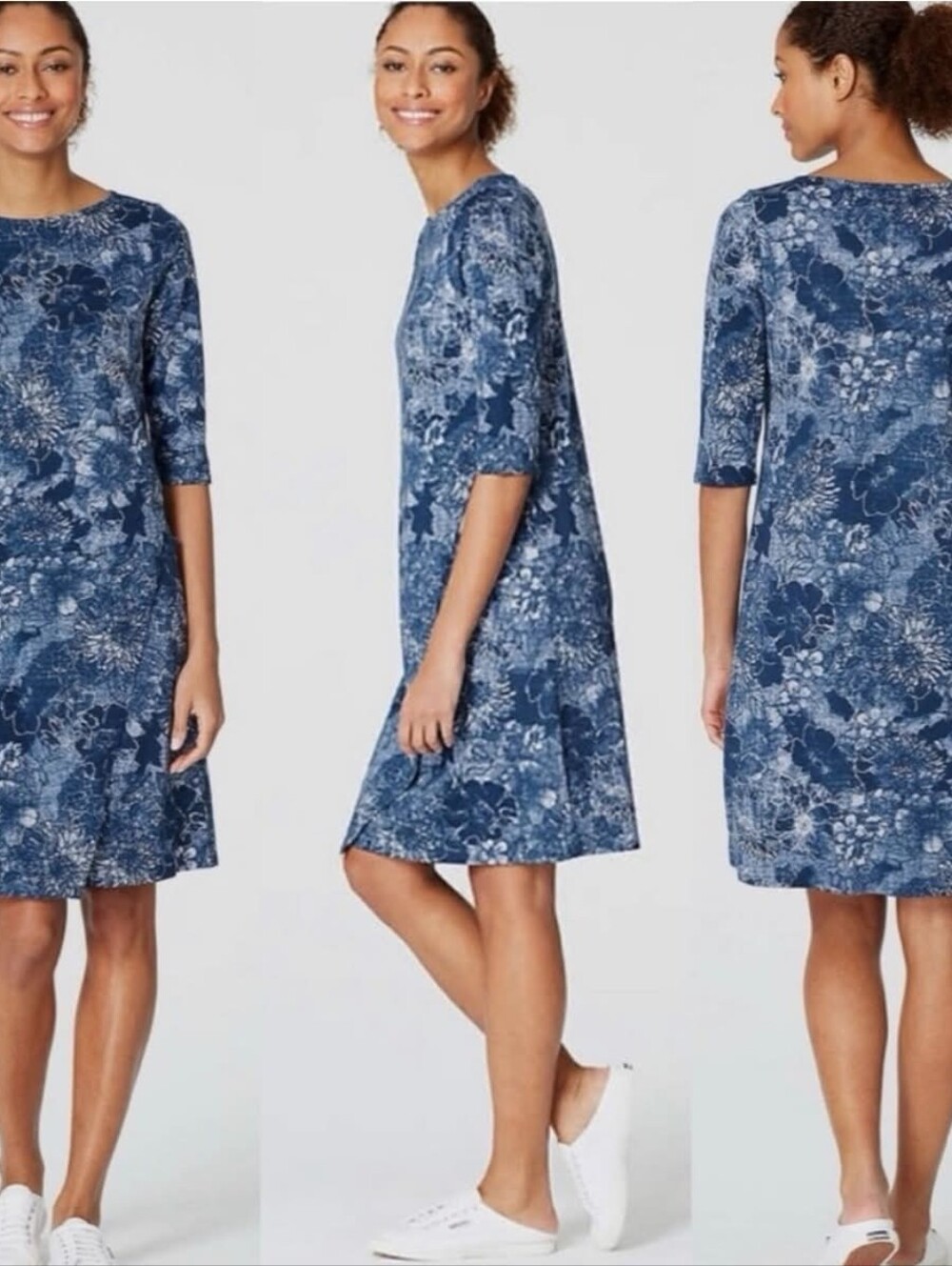 Pure Jill Faux Wrap Style Dress Size Medium